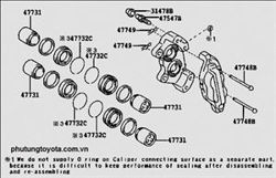 Hình ảnh của47730-60261 47750-60261 Cụm gông phanh trước Lexus GX470